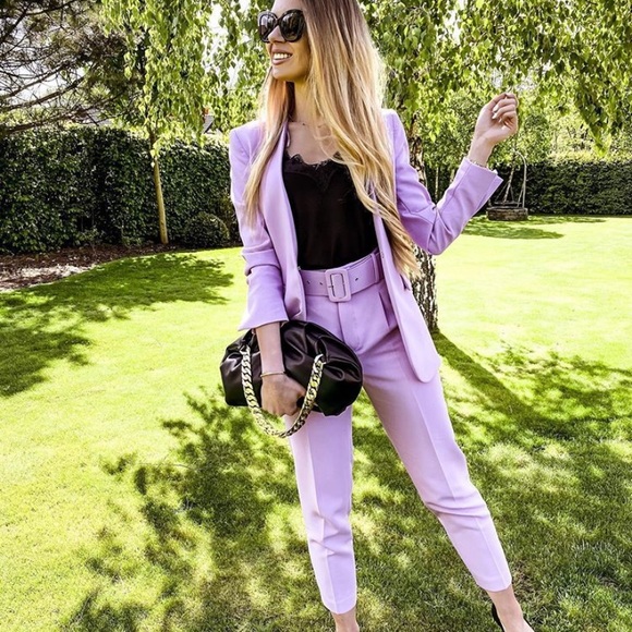 GORGEOUS ZARA NWT Blazer & Belted Pants Set - Picture 13 of 16